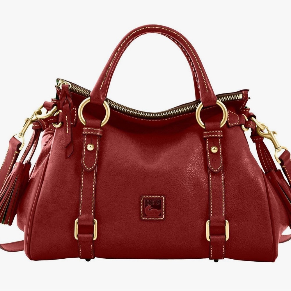 Dooney and Bourke Florentine Satchel Deep Red—does NOT include shoulder strap